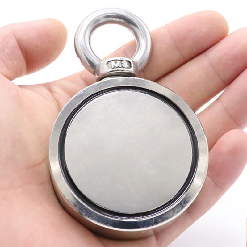 D75мм сильный Мощный круглый неодимовый магнит крюк спасательный держатель для