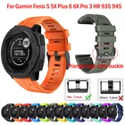 Ремешок силиконовый быстросъемный для наручных часов, браслет для Garmin Fenix 6X 6Pro Smartwatch Easyfit Fenix 5X 5 Plus 3HR Correa, 26 22 мм