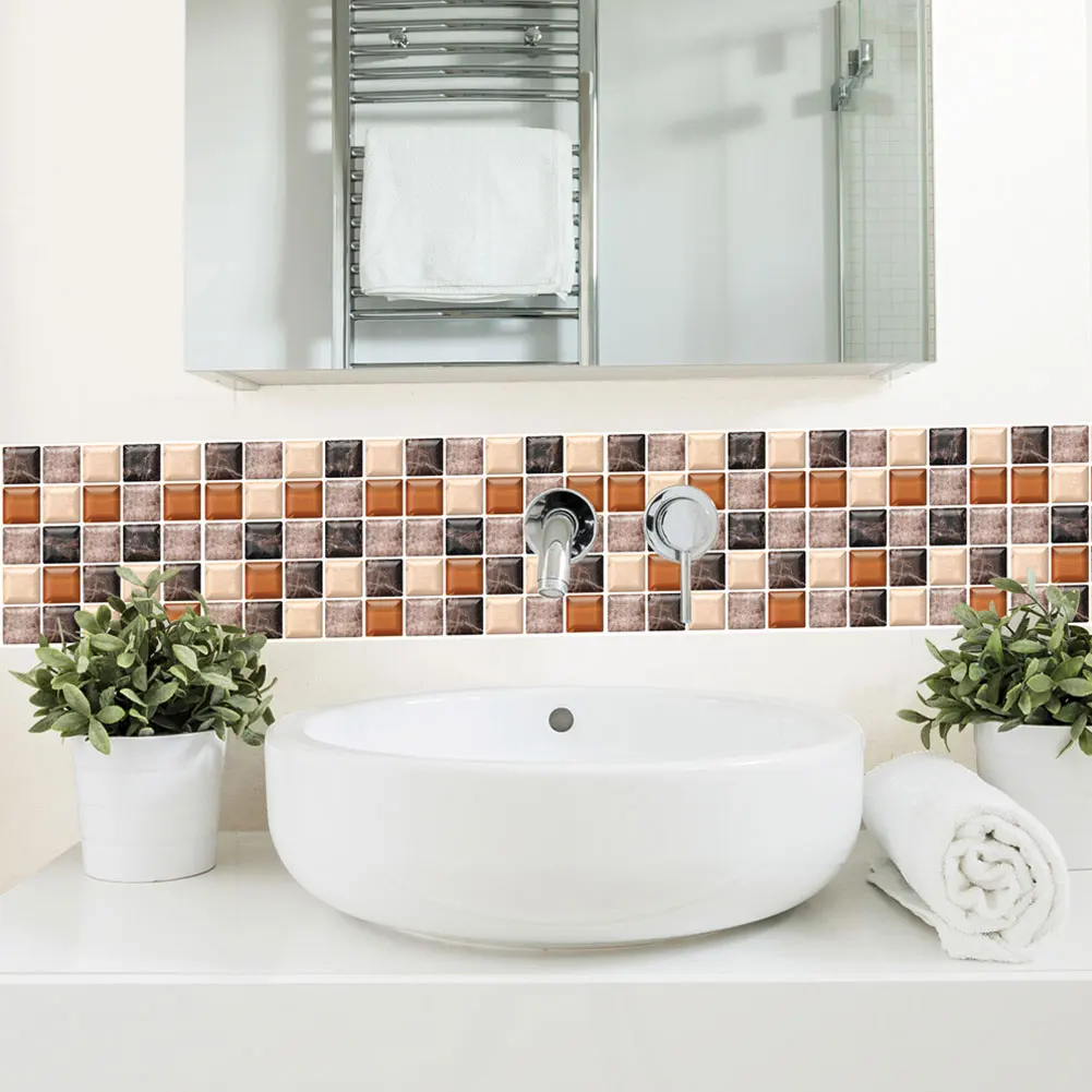 

Mosaic Wall Tiles Peel And Stick Self-Adhesive DIY Backsplash Stick-on Wall Tiles For Kitchen Bathroom Decoration Dropshipping