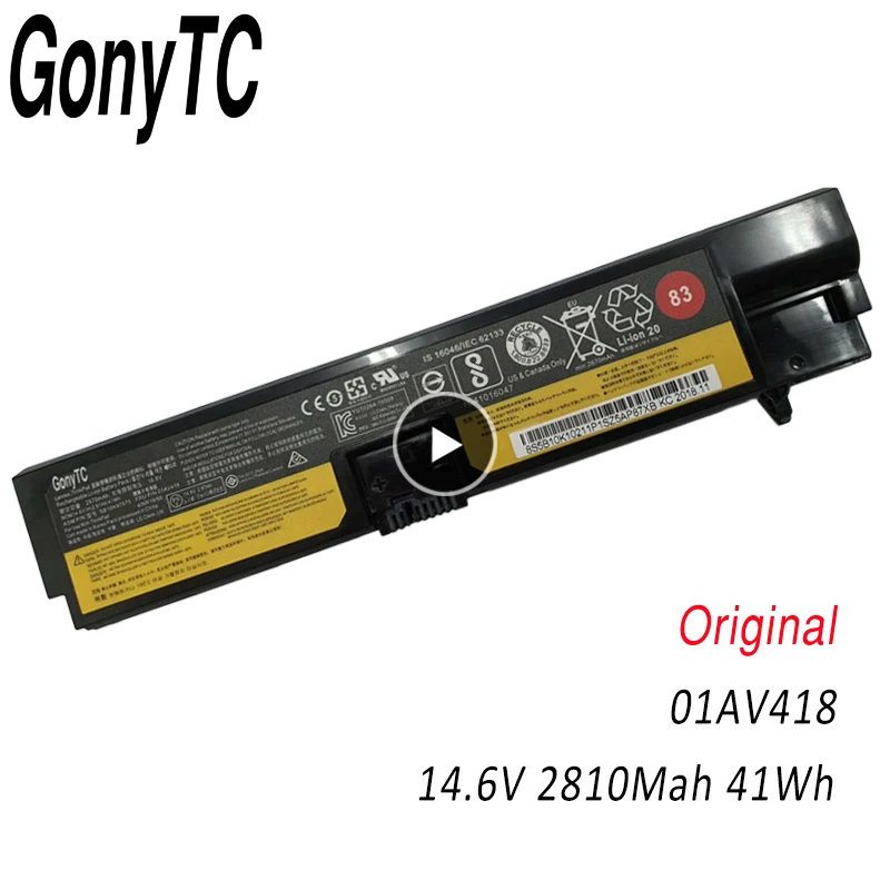01AV418 подлинный оригинальный 01AV417 SB10K97571 Аккумулятор для ноутбука Lenovo E570 E570C E575S