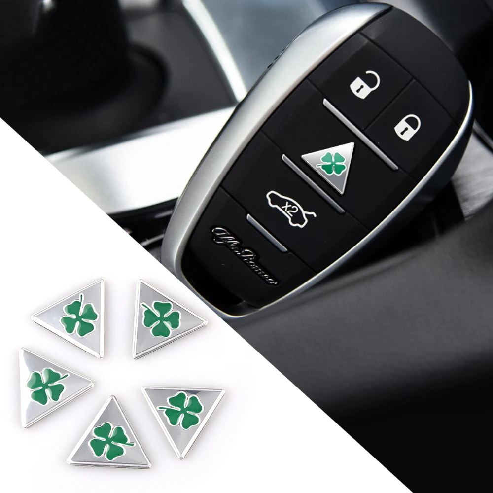 10 шт. зеленая эмблема Дельта с четырьмя клеверами декоративная наклейка для