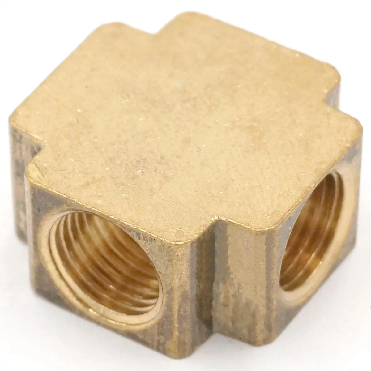 1/4" BSP Thread Cross 4 Way Brass Pipe fitting Equal Female Connector For Grease System hydraulic system | Обустройство дома