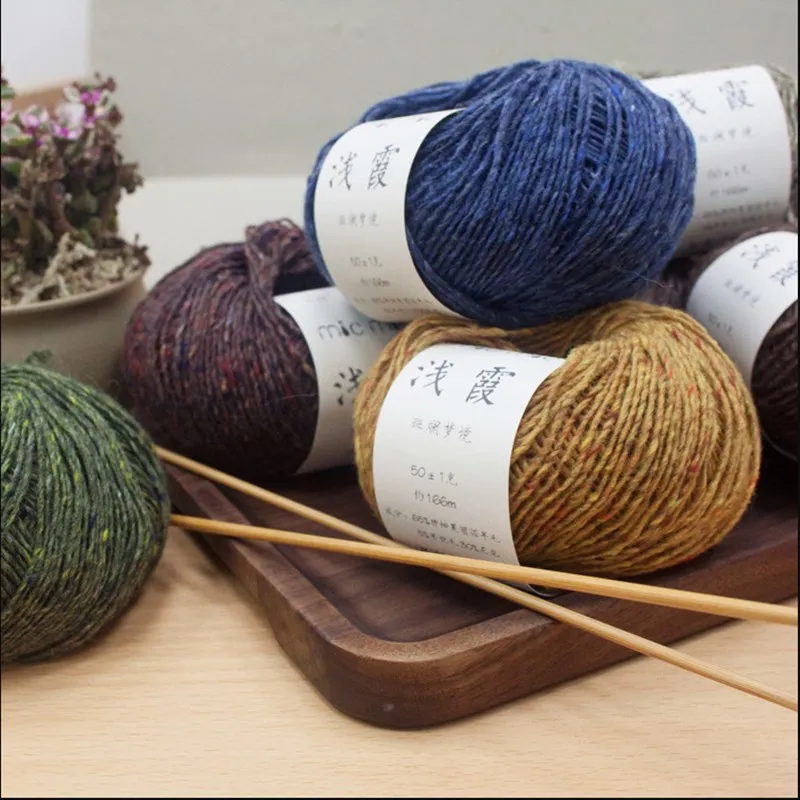 50 г Звездная цветная пряжа в горошек Альпака шерстяная приятная для кожи