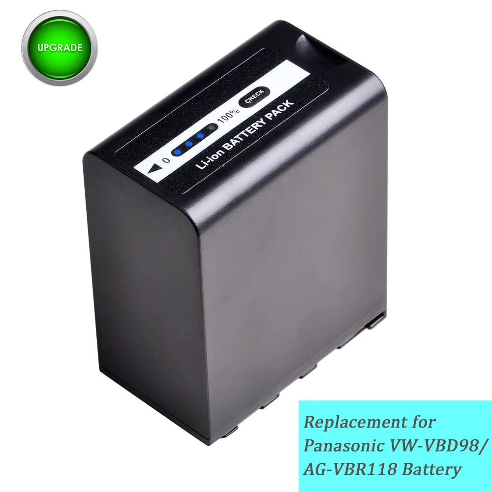 Новая VW VBD98 батарея со светодиодными индикаторами мощности для Panasonic AJ PX280 PX285MC AG