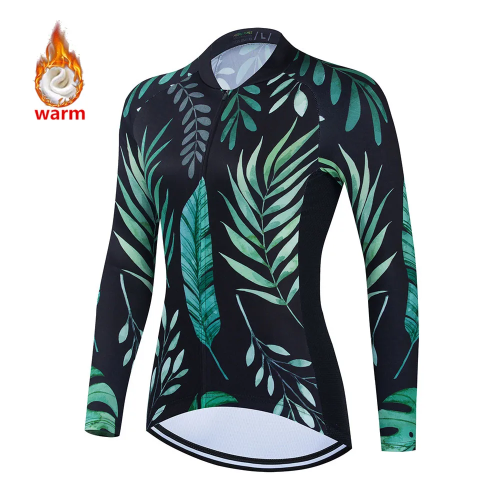 

New 2022 Winter Long Sleeves Cycling Jersey Team Women Thermal Fleece Bicycle Cycling Clothing Mujer MTB Ropa Maillot Ciclismo