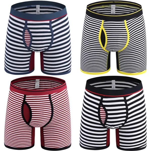 4Pcs 0710 Mix A41 4 шт./лот,, модные, нового размера плюс 6XL, толстые трусы, высокое качество, мужские большие трусы, мужские хлопковые длинные шорты-боксеры для мужчин, нижнее белье - Цвет: 4Pcs 0710 Mix A41