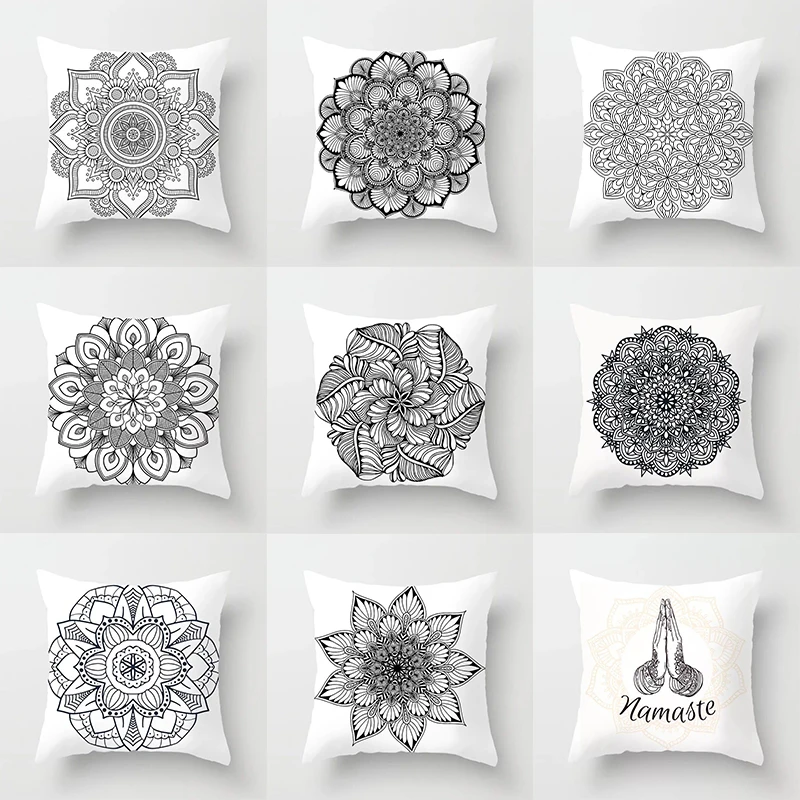 

Mandala National Style Living Room Sofa Waist Throw Pillows Print Cushion Cover Throw Pillow Case Home Decor