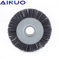 100mm nylon wire drawing wheel abrasive wire grinding polishing brush bench grinder for wood furniture metal 13mm hole