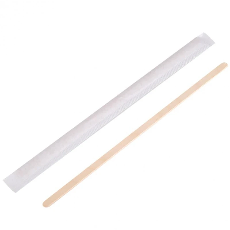 500Pcs Disposable Natural Wooden Coffee Stir Sticks Tea Stirrers Corn Candy Stick Pot |
