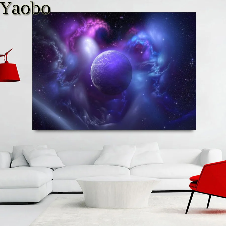 

Алмазная живопись 5D "сделай сам", Вселенная, планета, пейзаж, вышивка крестиком стразы, бриллиантовая вышивка, рукоделие