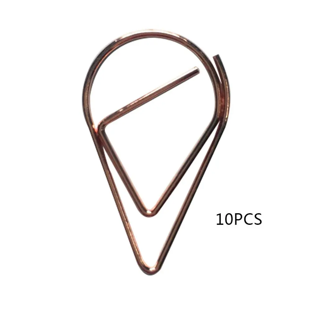 10 штук упак. металлическая вода в форме капель бумажные зажимы красочные