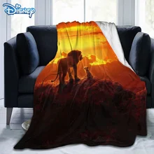 Couverture Disney Simba roi Lion pour enfants, couvre lit en peluche, motif dessin animé, couvre lit d'hiver  (1)