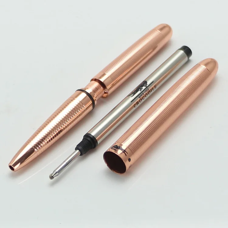 Компактная шариковая ручка с тиснением под крокодила 9 см|pen rose|pen rose goldballpoint pen |