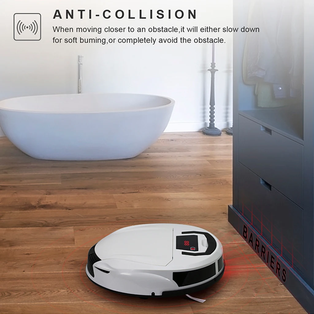 

Cordless Intelligent Automatic Robotic Vacuum Cleaner Dust Sweeper EU Plug