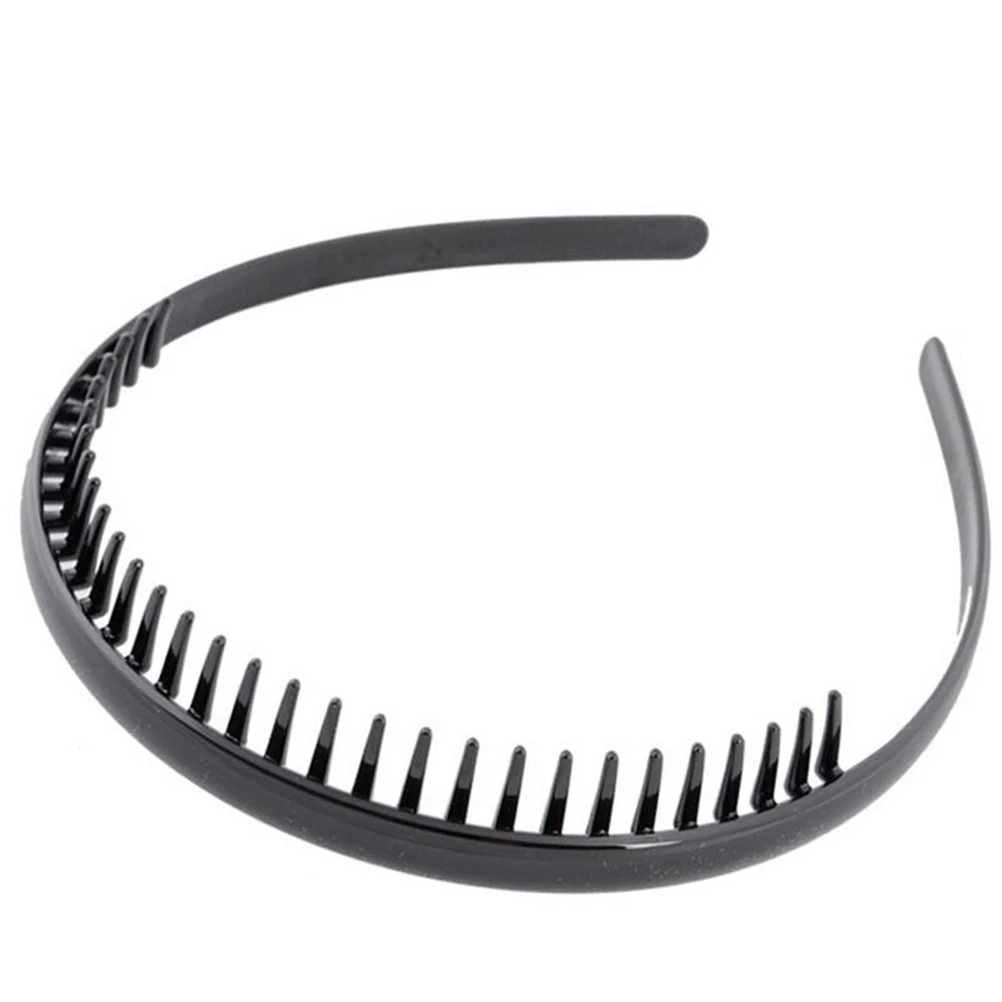 Black Fashion Mens Women Unisex Wavy Hair Head Hoop Band Sport Headband Hairband Accessories |