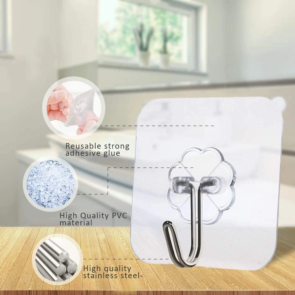 10 шт. водонепроницаемые Прозрачные настенные крючки бесшовные присоски