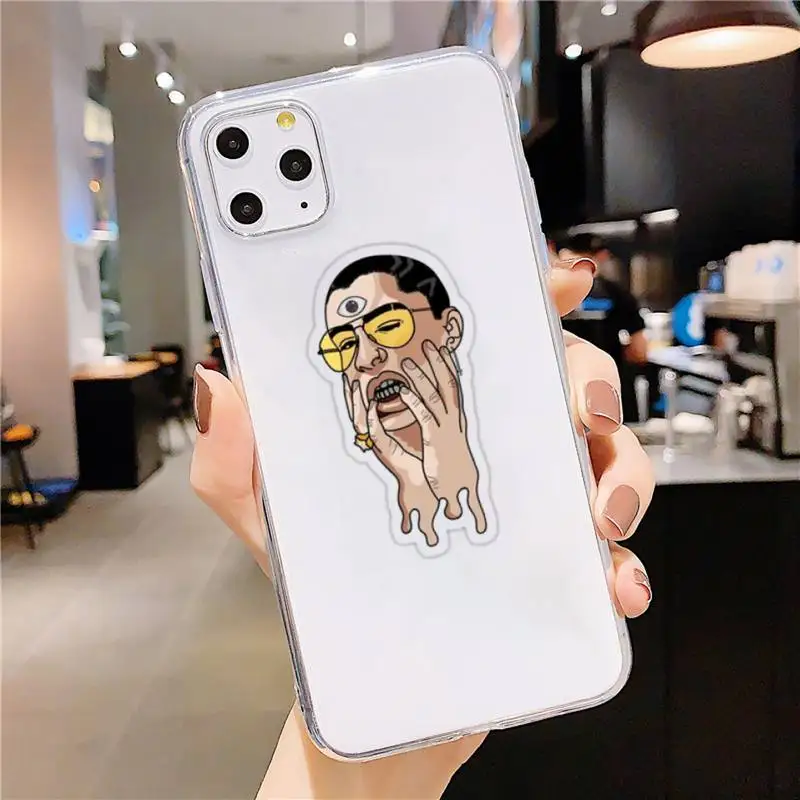 

Yo Perreo Sola Bad Bunny Maluma Phone Case Transparent soft For iphone 5 5s 5c se 6 6s 7 8 11 12 plus mini x xs xr pro max