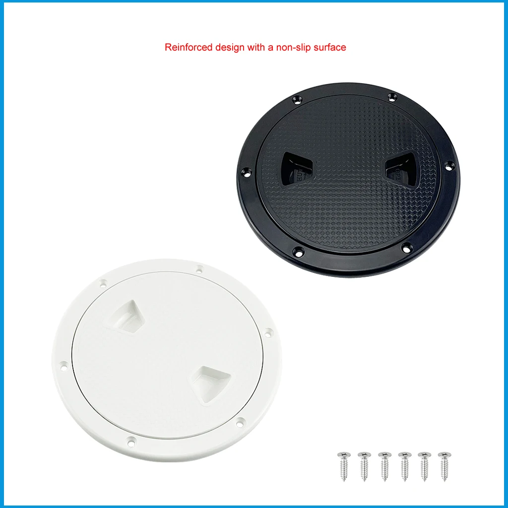6-дюймовый пластиковый круглый люк для осмотра палубы, крышка, абс-пластик, винтовой монтаж, морской яхта, аксессуары для домов на колесах.