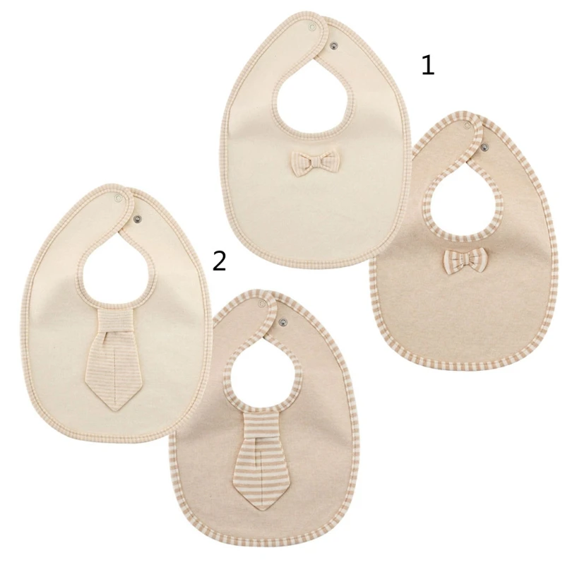 Babero de Color s&oacute;lido para beb&eacute;, ni&ntilde;o y ni&ntilde;a, pa&ntilde;o de alimentaci&oacute;n eructo de tres capas, impermeable, c&oacute;moda Toalla de Saliva de algod&oacute;n, 2 uds.-0