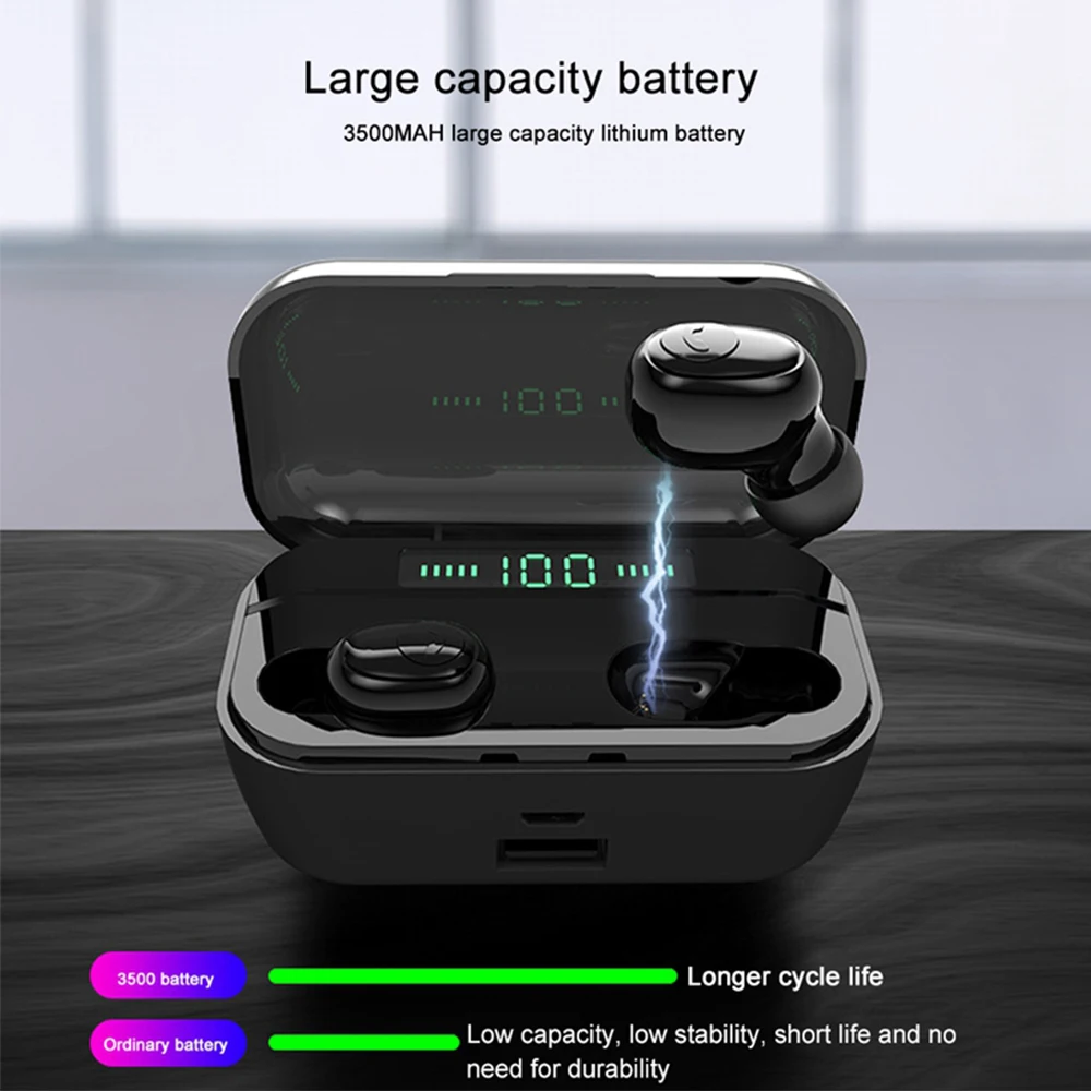 Willkey G6S Bluetooth 5.0 Headphones Intelligent Touch Control TWS Wireless Earphone High Capacity Battery Headset for All Phone |