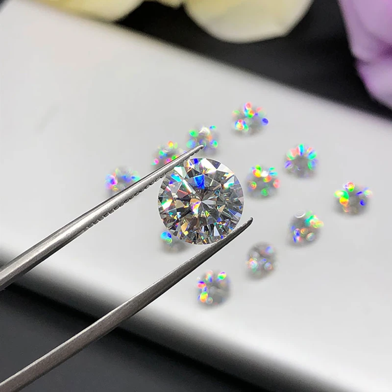 9mm D Color 3.0ct Carat Moissanite Stone Round Brilliant Cut Clarify VVS1 Test Positive Loose moissanite | Украшения и аксессуары