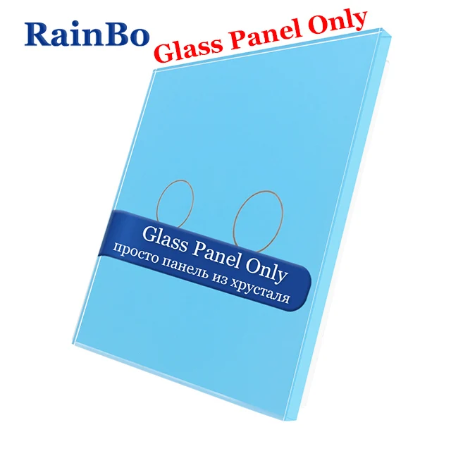 Blue Rainbo Роскошный Crystal White Стекло сенсорный выключатель Панель 80 мм* 80 мм ЕС Стандартный Стекло DIY 2 Gang интимные аксессуары A192W/B1 - Цвет: Blue