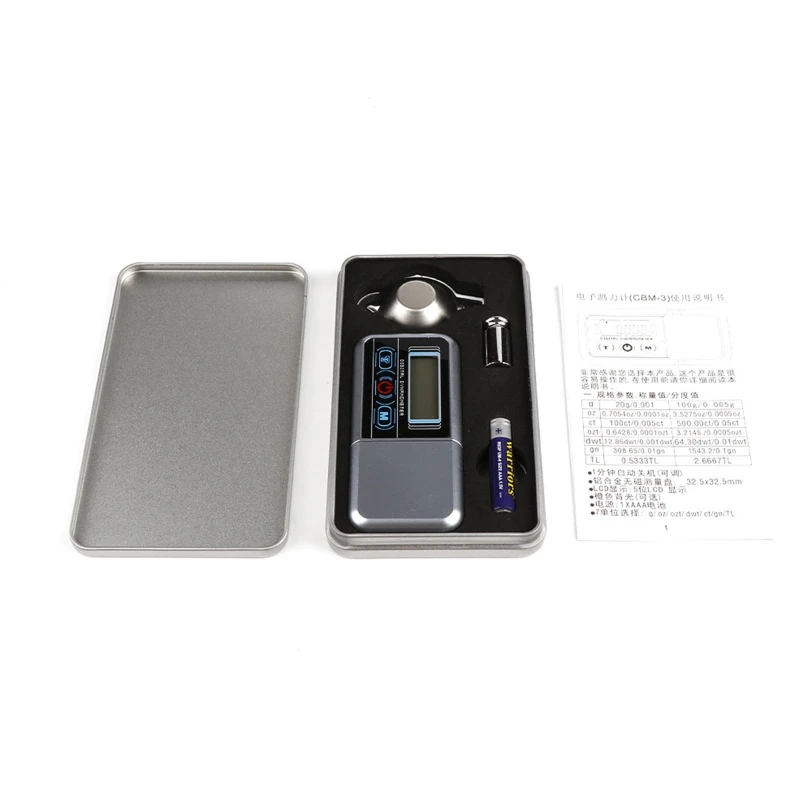 

100g/0.005g High Precision Electronic Jewelry Scale with LCD Orange Backlit Display Screen Mini Digital Dynamometer