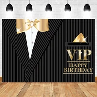 vip happy birthday party man golden glitter custom personalized backdrop photo background for photo studio photocall photophone