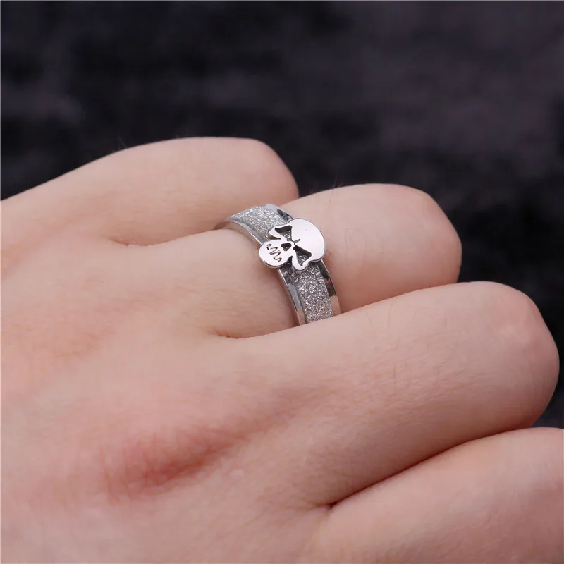 

6mm Dull Polish Skull Titanium Steel Rings for Women Men Vintage Punk Hiphop Rings New Party Holiday Daily Nightclub Jewelry