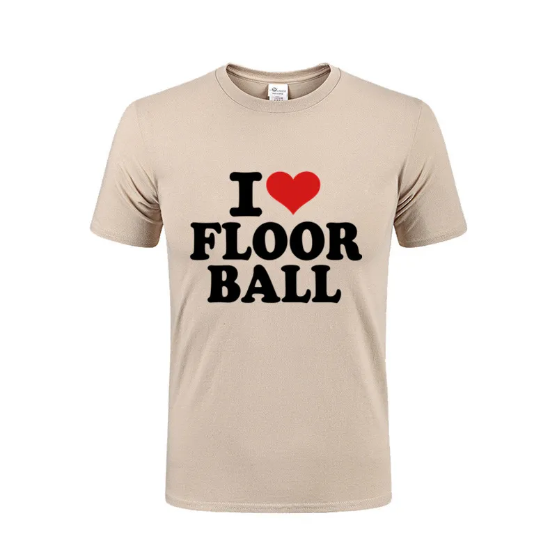 Футболка с надписью I love Floorball для мужчин коротким рукавом Дня отца на заказ