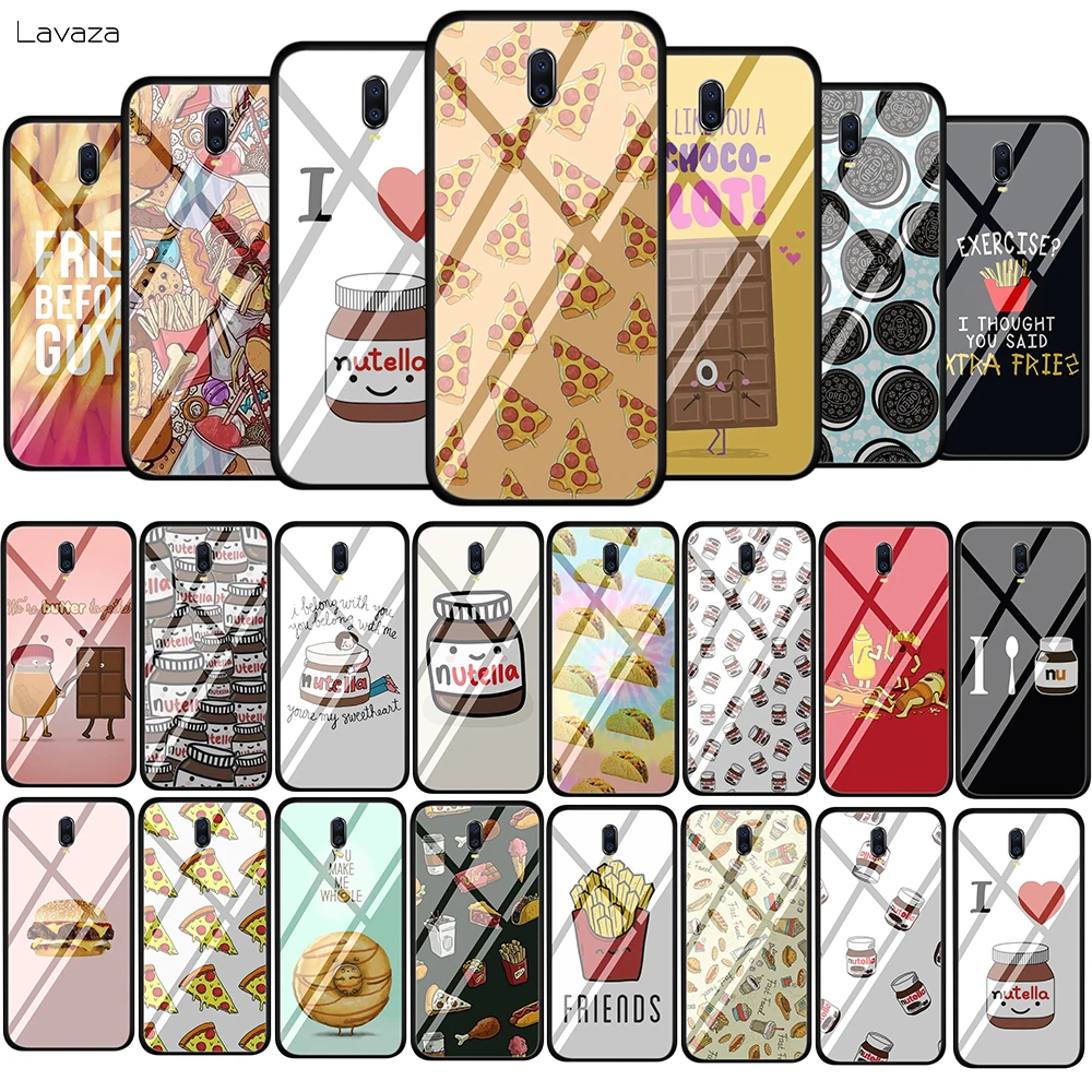 Забавный чехол Lavaza из закаленного стекла с изображением еды для OPPO A3s A5s A7 A7x A37 A39 A57