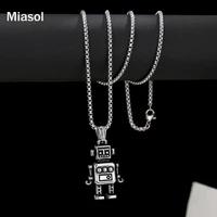 new cool men pendant robot style 2021 personality trend wear resistant chain jewelry stainless steel necklace fashion unique