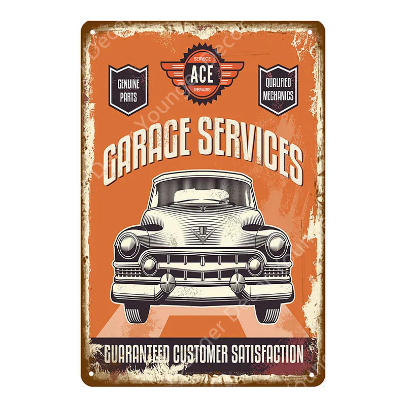Дедуся для жестяные вывески «Garage» Инструменты для ремонта автомобилей Шины металла плакат настенный художественный Декор Винтаж декоративная тарелка мой гараж мои правила доска YI-087 - Цвет: YD1652EI