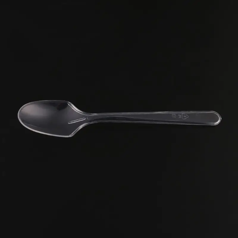 

100pcs Disposable Plastic Spoon Dessert Serving Tool Ice Cream Pudding Spoons P82C