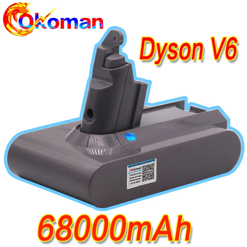 Литий-ионный аккумулятор для Dyson V6 батарея 68000 мАч 21 6 в 965874 Ач пылесосов DC58 DC59 DC61 DC62