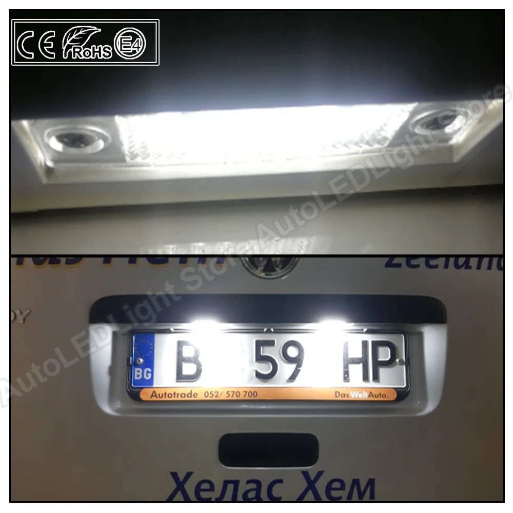 2 шт. светодиодный номерной знак светильник лампы для VW Caddy Mk3 Гольф Mk5 плюс Jetta Passat