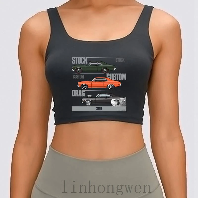 

3in1 Novas Women Tank Top Basic Spring Autumn Crazy Streetwear Euro Size S-XL Designer Formal Crop Top