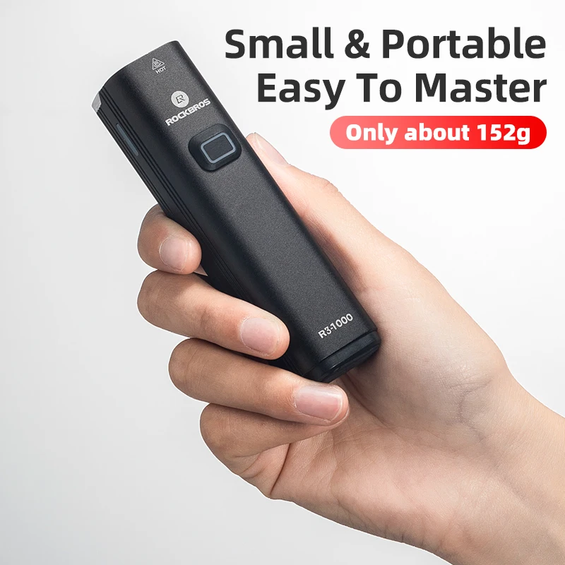 ROCKBROS Bicycle Light 1000Lumen 4800mAh Bike Headlight Power Bank Flashlight Handlebar USB Charging MTB Road Cycling Highlight