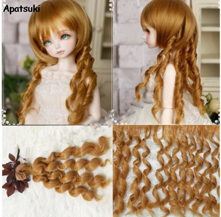 Парик для куклы Барби 1:6 15*100 см кукольные волосы шарнирной кудрявые парики ручной