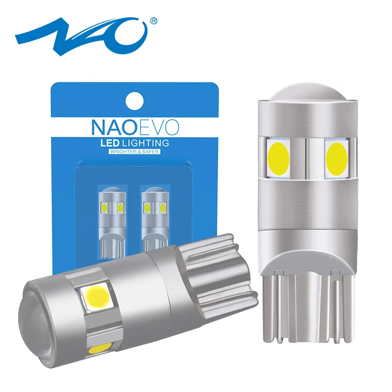NAO 2x w5w светодиодные лампы t10 Светодиодные 12V Авто интерьерные светильники