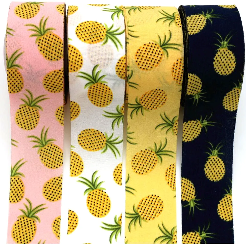 

1-1/2 40mm pineapple ribbon, 20 yards DIY handmade material, hair bow cake for Christmas and New Year Hat shoe decoration