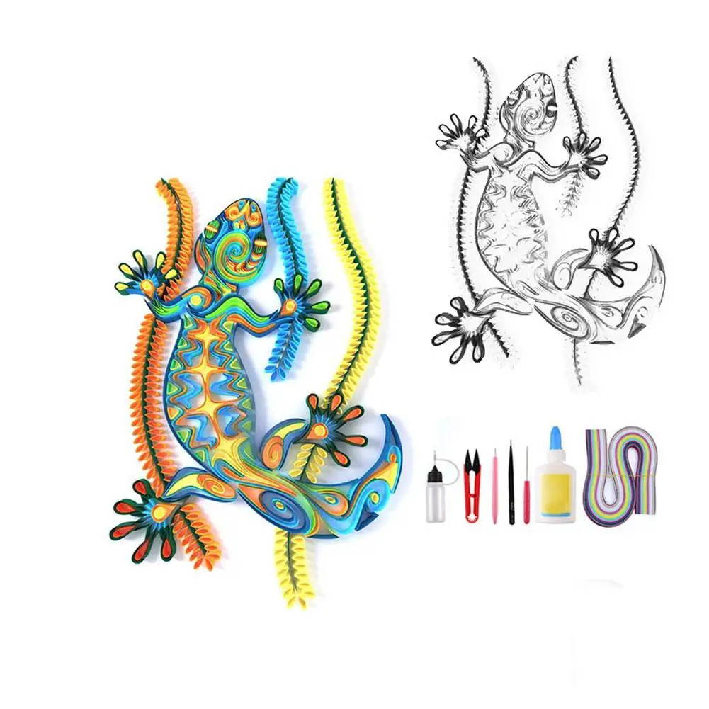 Сделай Сам сова хамелеон картина из бумаги рукоделие A4 3d набор инструментов для