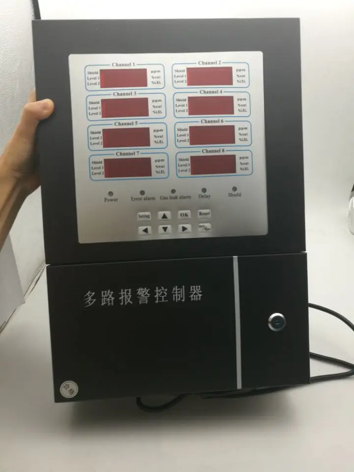 

Gas detection Controller with 8 Channels Detector for gas alarm control panel
