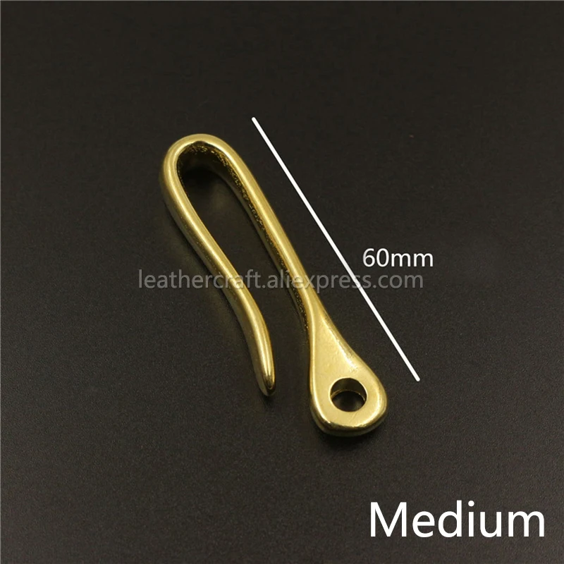 1 х цельный латунный ремень U-Образный Крючок зажим брелок ретро винтажный для