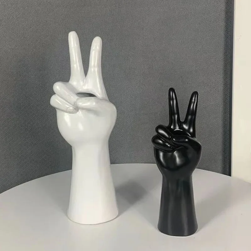 

Керамическая ручная ваза в скандинавском стиле для гостиной, офиса, настольная Цветочная композиция, искусство сухих цветов, аксессуары ва...