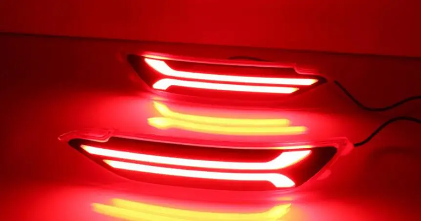 1 пара для hyundai tucson автомобильный Светодиодный отражатель задняя противотуманная лампа задняя бампер свет аксессуары для тормозов свет