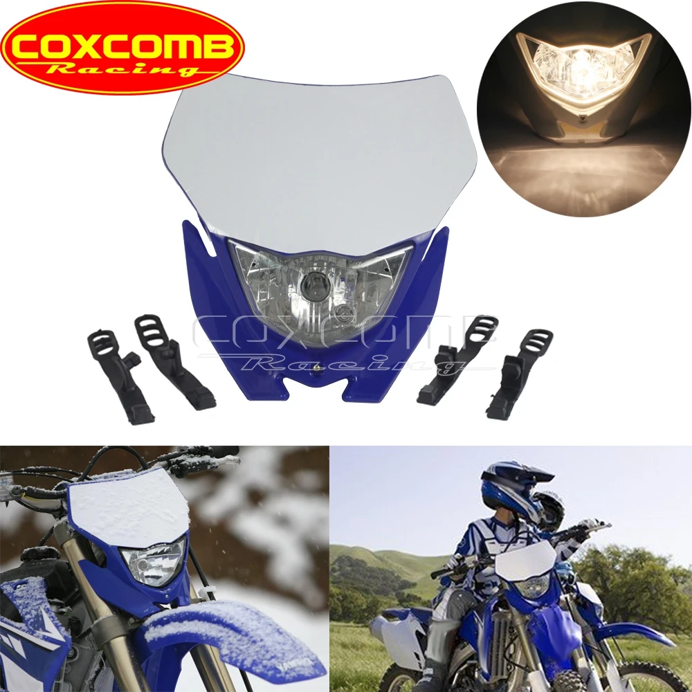 

Motocross Headlight Dirt Bike H4 12V Front Running Headlamp For Yamaha WRF250 400 426 450 WR250 WR450 YZ YZF TW TTR Enduro MX