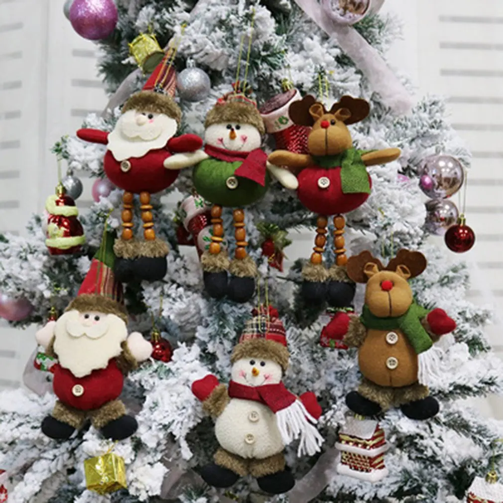 

Милый Санта-Клаус, снеговик, искусственная кукла, Рождественское украшение, подарок, кукла, рождественская елка, подвесное украшение, новый ...