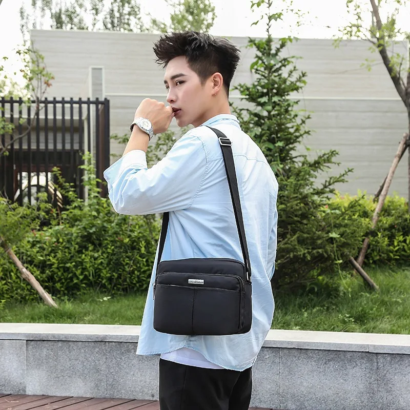 

Men Crossbody Bag Men's Bag Bag Fashion Shoulder Bag Small Bag New Style Oxford Cloth Waterproof Small Square Bag