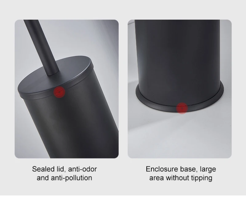 2 pcs bathroom accessories toothbrush holder long handle toilet brush with base aluminum toilet cleaning brush set household free global shipping